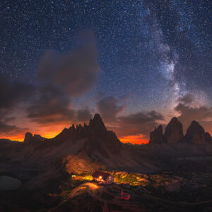 Night in dolomites