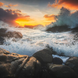 Splashy sunset